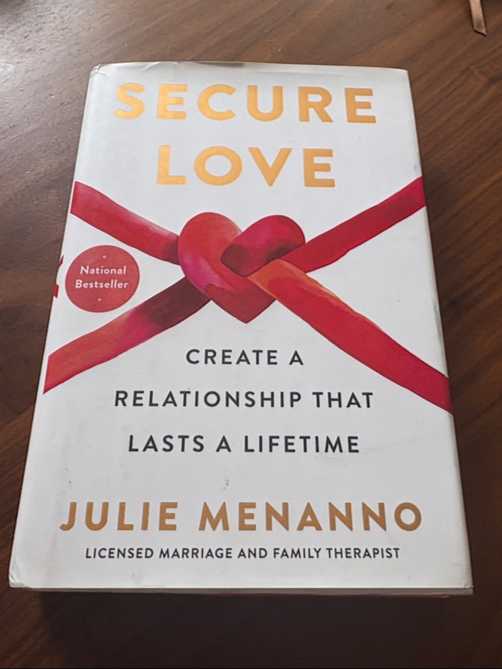 Secure Love by Julie Menanno - White with Red/Pink Heart Design